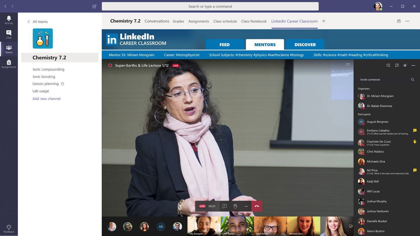 LinkedIn Career Classroom in Microsoft Teams
